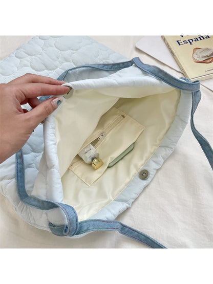 Cosbai - Quilted Plaid Shoulder Crossbody Bag