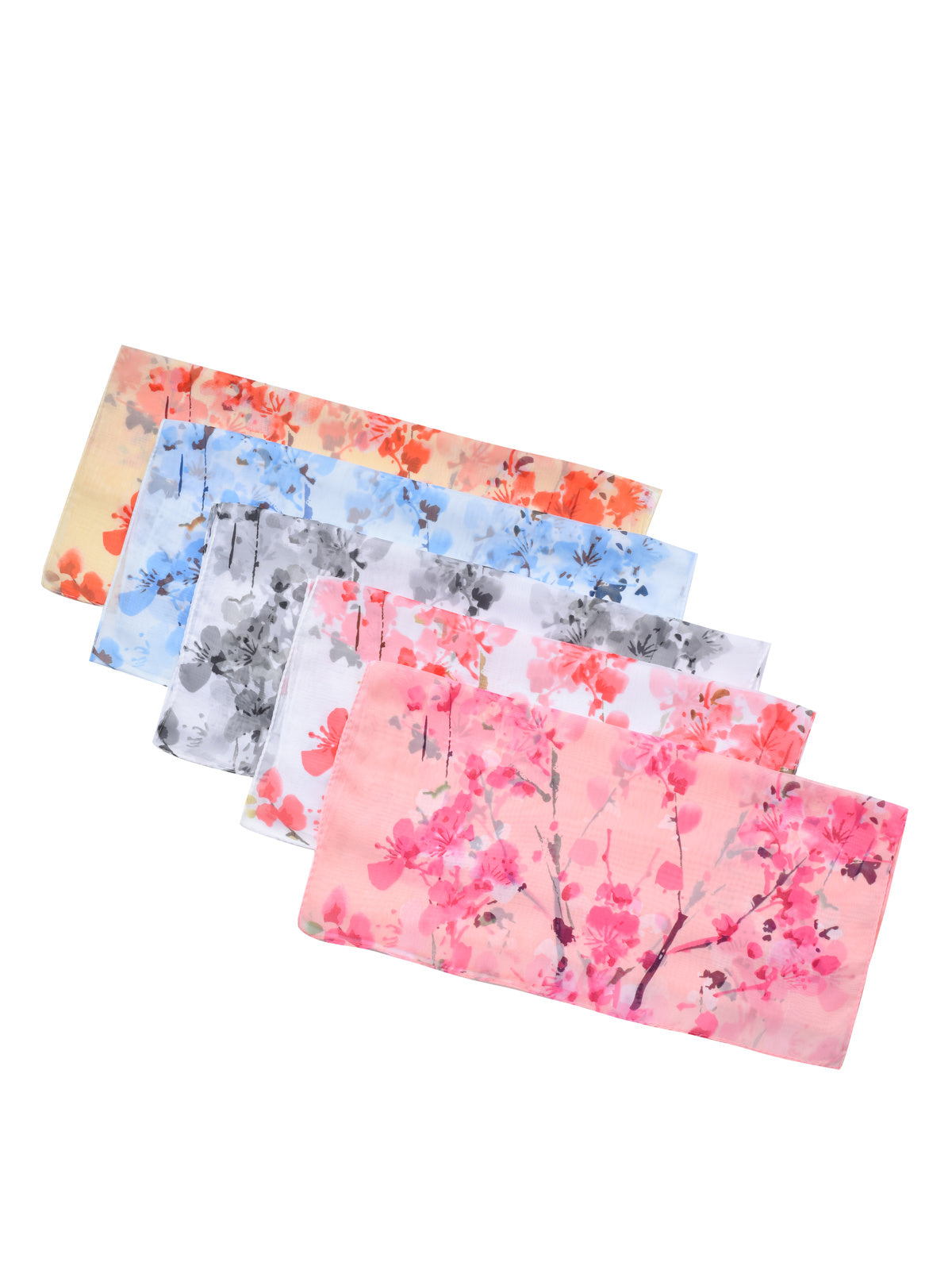 Scarvii - Spring Summer Soft Pastel Floral Scarf