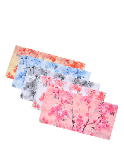 Scarvii - Spring Summer Soft Pastel Floral Scarf