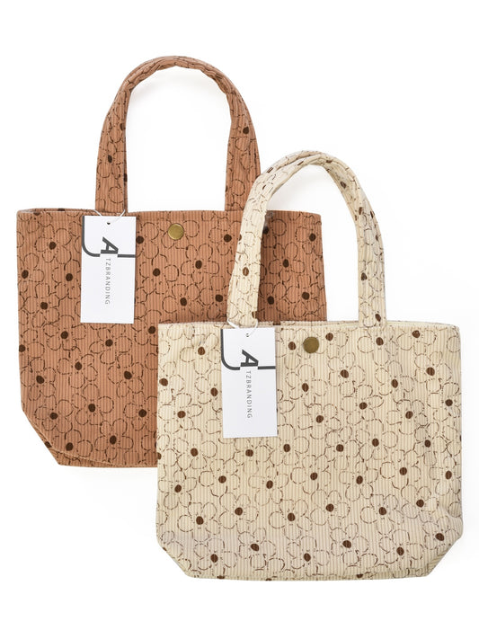 Cosbai Vintage Sakura Corduroy Tote Bag color options
