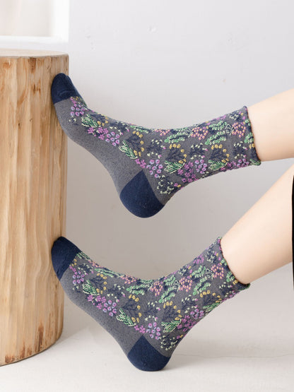 Rufia - Wild Bloom Texture Crew Socks