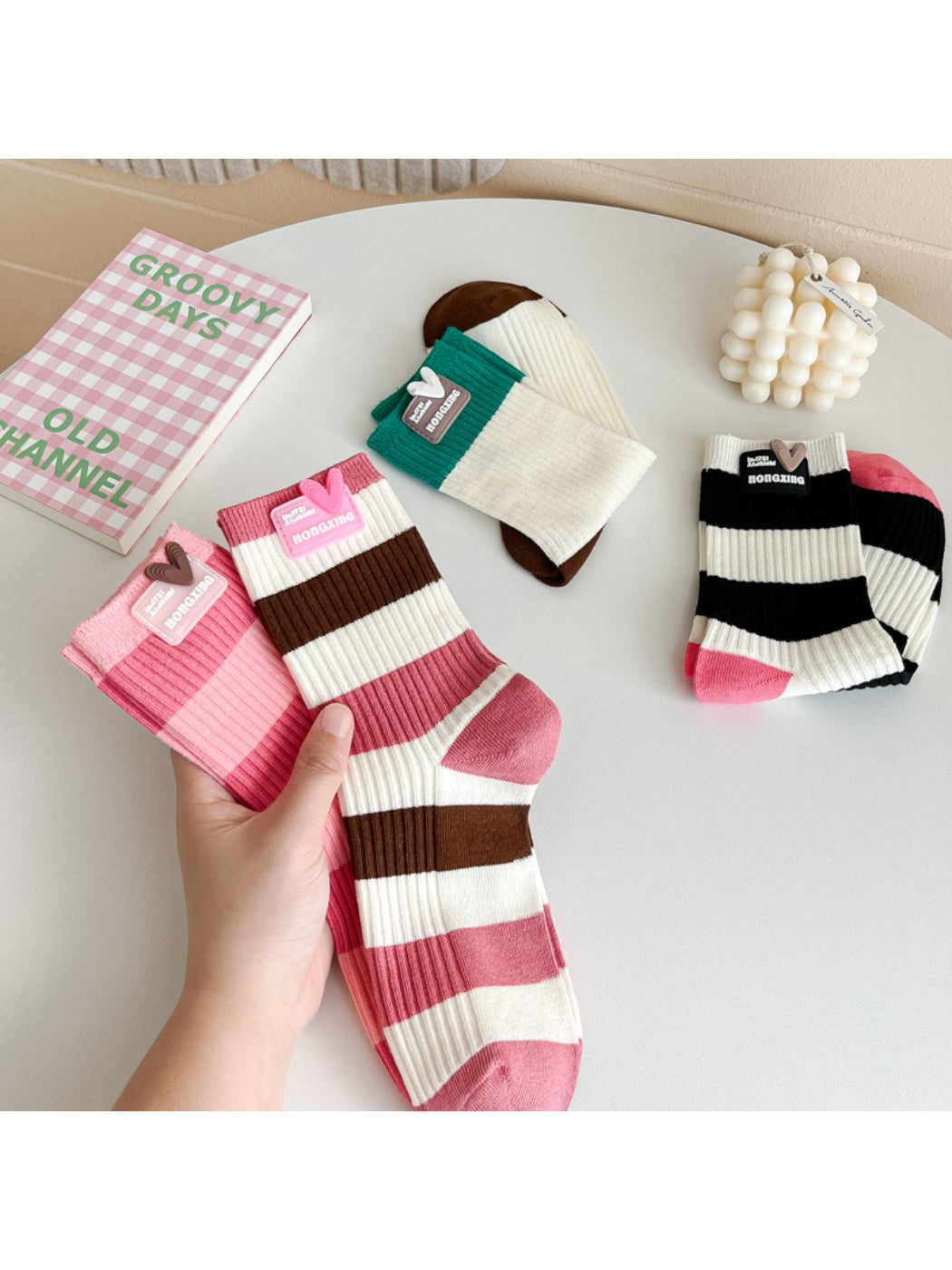 Rufia - Contrast Cuff Detail Crew Socks product image 4