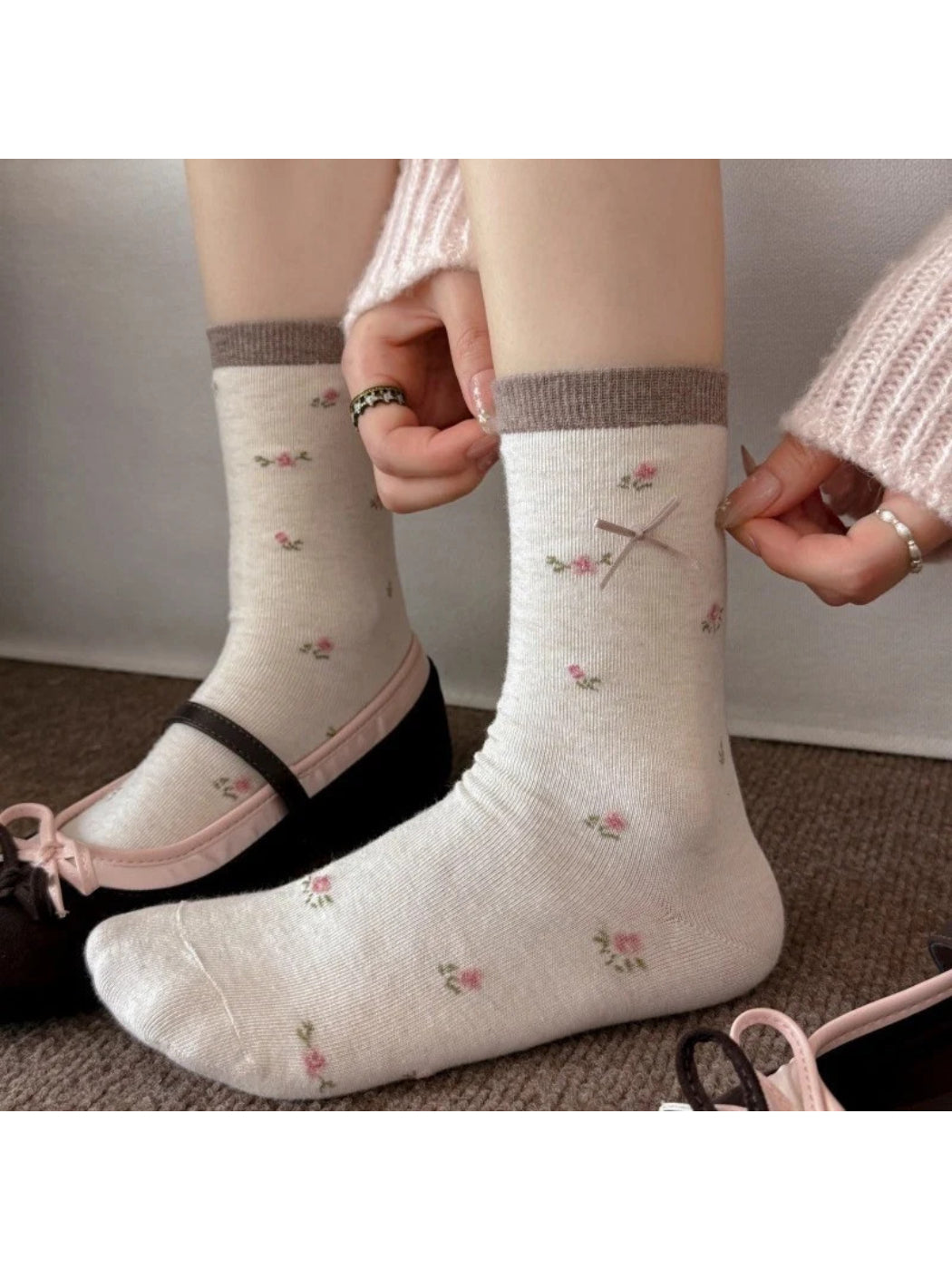 Rufia - Small Bow Detail Crew Socks