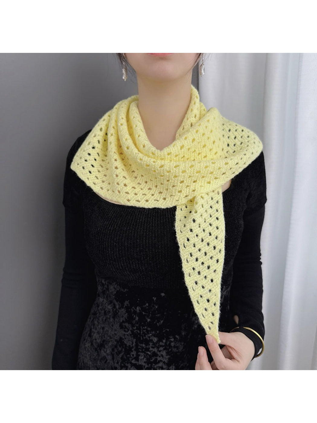Scarvii - Open Knit Lightweight Tie Scarf
