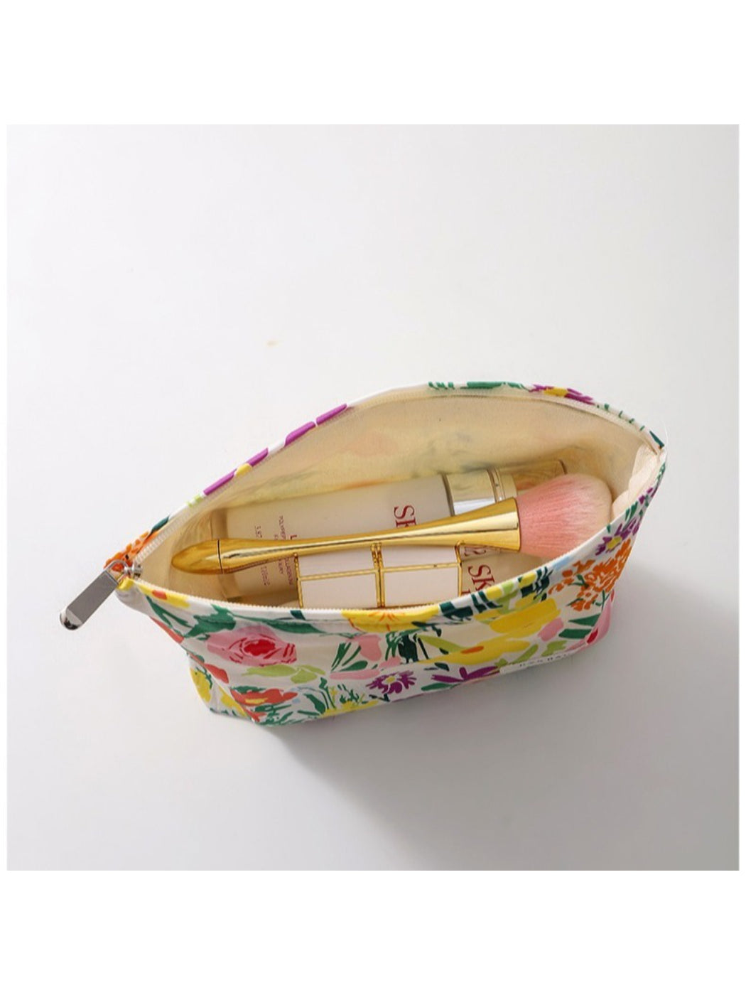 Cosbai - Floral Print Cosmetic Bag