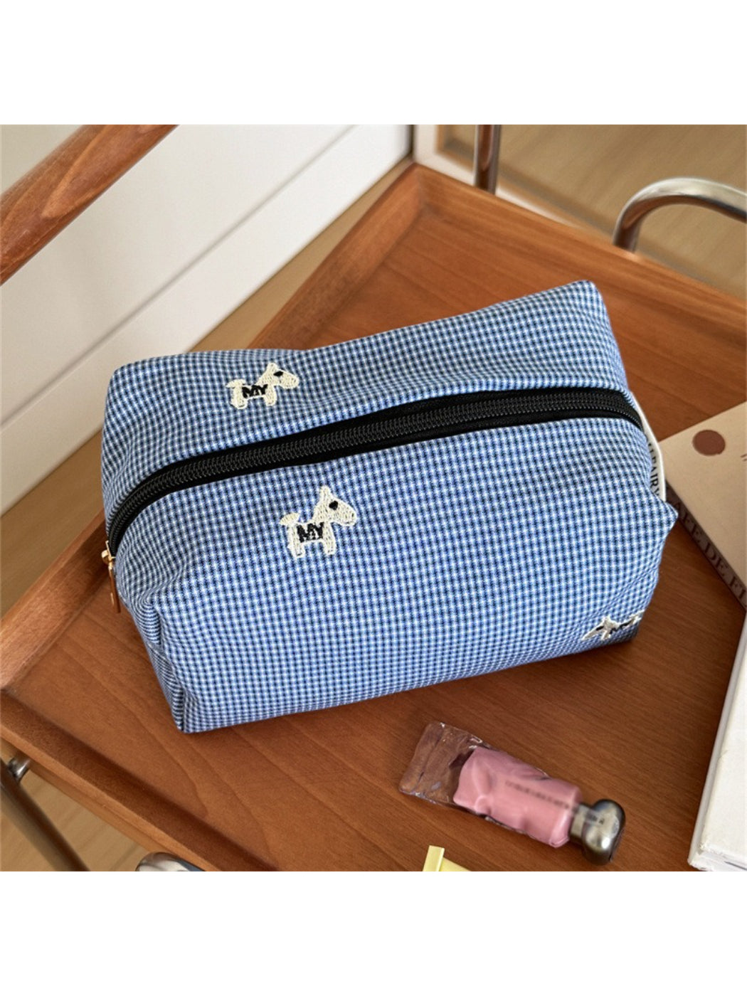 Cosbai - Dog Embroidered Cosmetic Bag - image 2