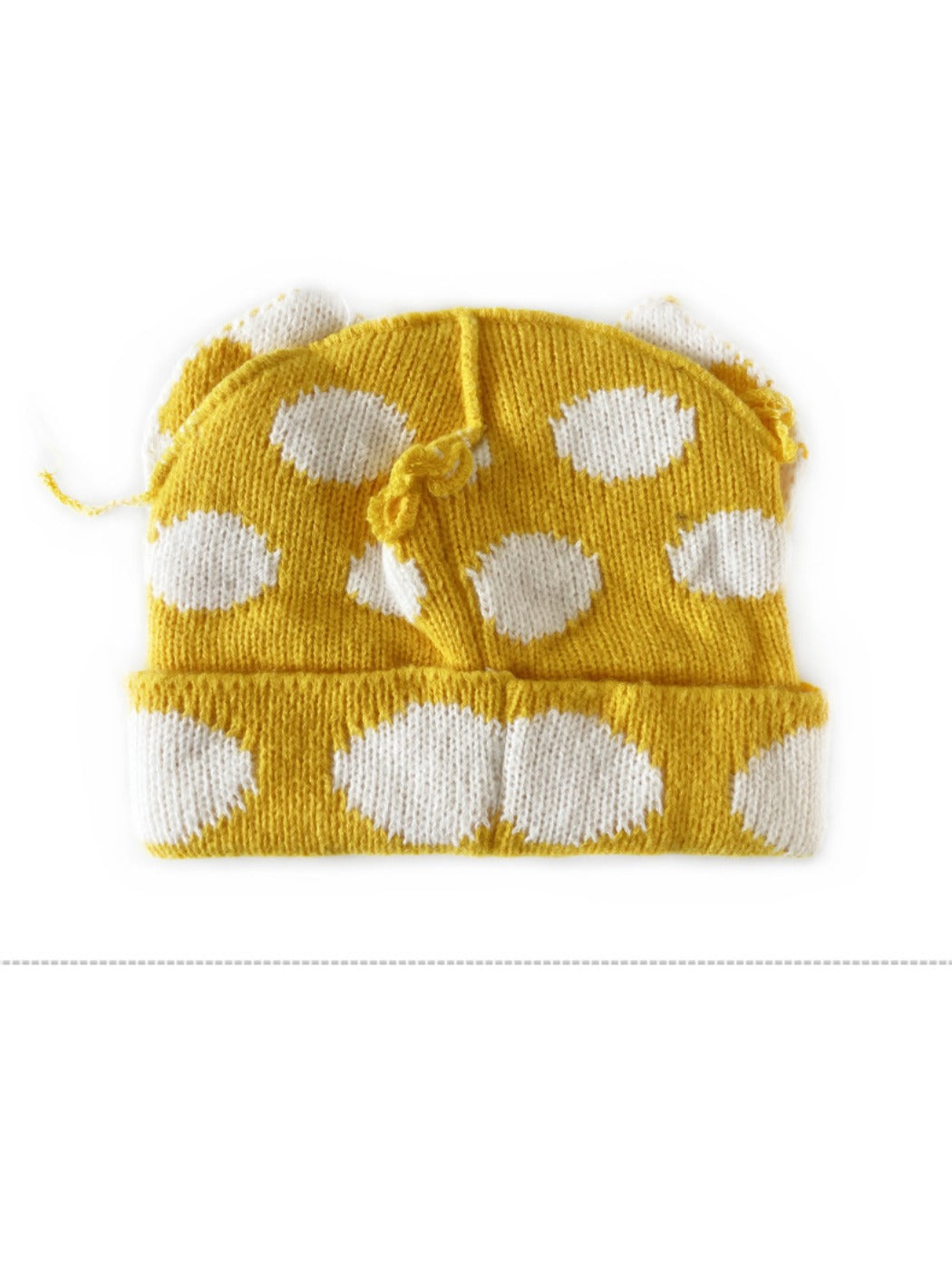 Haila Polka Dots Cat-Ear Knitted Beanie for seasonal hat styling