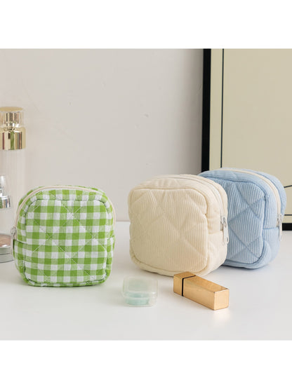 Cosbai - Portable Quilted Zipper Storage Bag