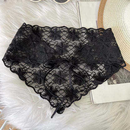 Scarvii - White Lace Headband Scarf