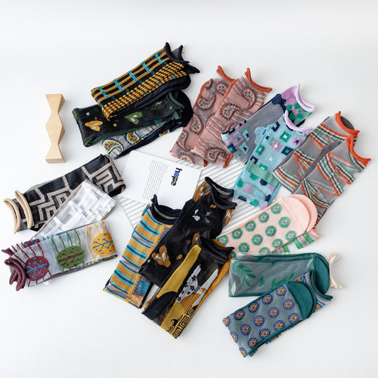 Rufia - Mixed Pattern Sheer Socks