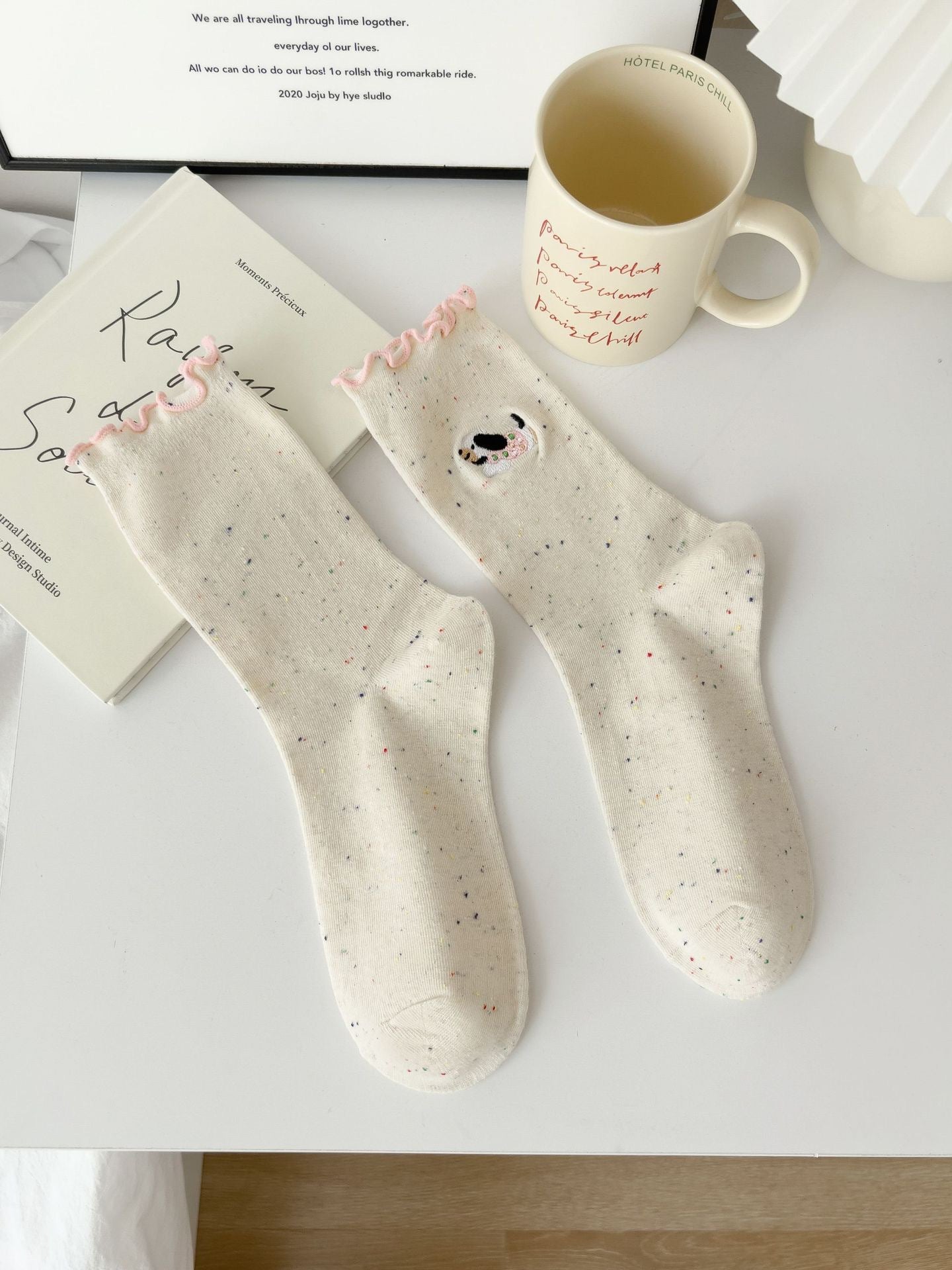 Rufia - Dachshund Lace Trim Crew Socks product image 4