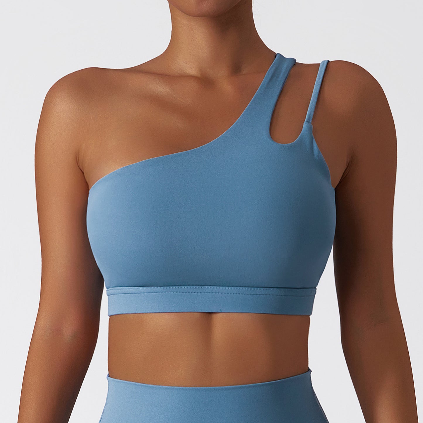 Stepo - Women's Asymmetrical One-Shoulder Yoga Sports Bra