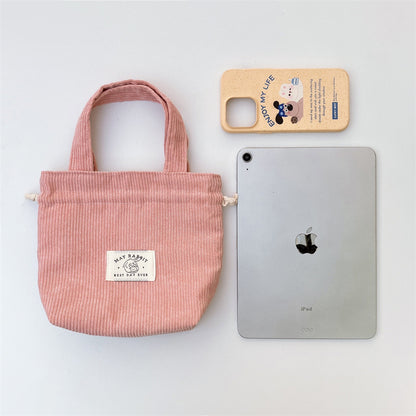 Cosbai - Rectangular Patch Drawstring Handheld Storage Bag