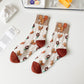 Rufia - Brown Floral Women's Socks