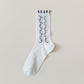 Rufia - Adorable White Rolled Edge Sheer Socks