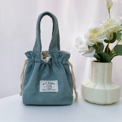 Cosbai - Rectangular Patch Drawstring Handheld Storage Bag