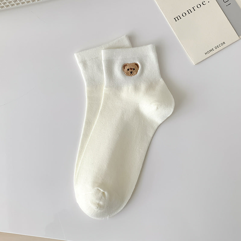 Rufia - Tiny Bear Patch Crew Socks