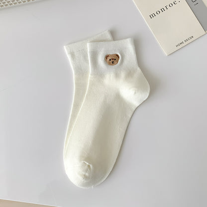 Rufia - Tiny Bear Patch Crew Socks