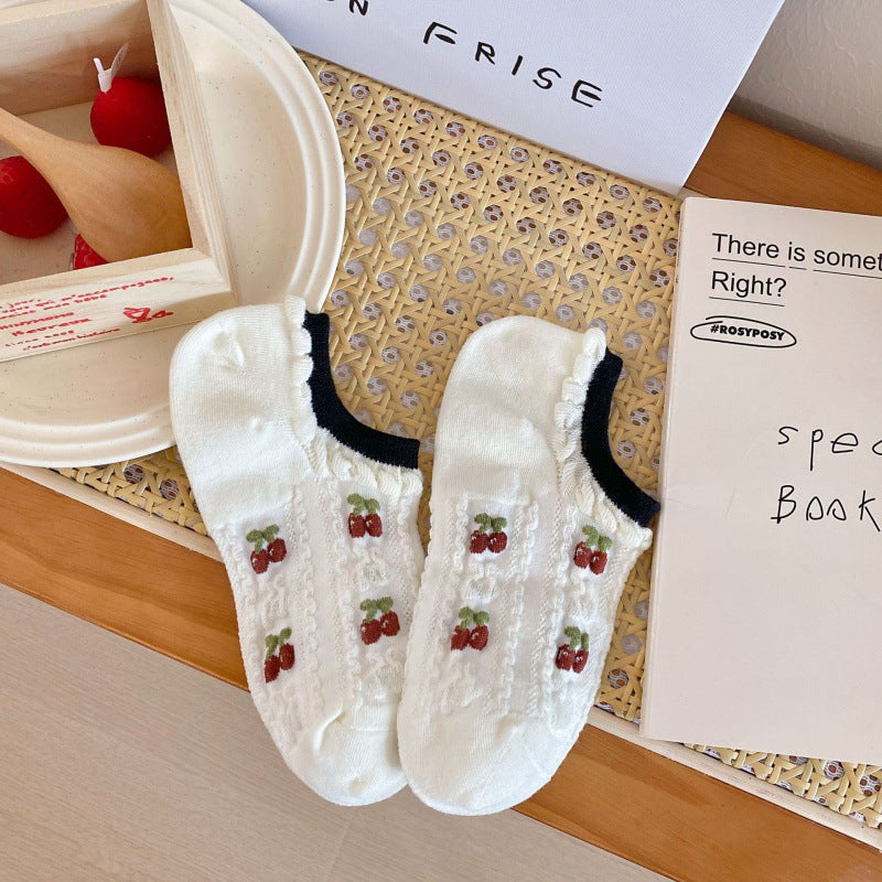 Rufia - Cute Cherry Low Cut Socks