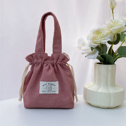 Cosbai - Rectangular Patch Drawstring Handheld Storage Bag
