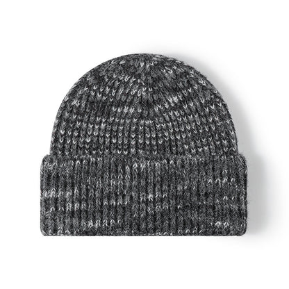 Rose Pink heathered ribbed cuffed knit beanie product view