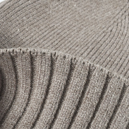 Navy classic solid ribbed cuffed beanie product view