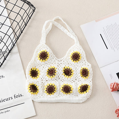 Sunflower Handmade Crochet Bag - Exquisite Handcrafted Handbag