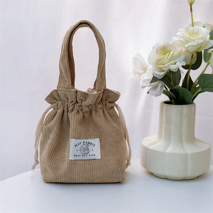 Cosbai - Rectangular Patch Drawstring Handheld Storage Bag