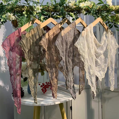 Scarvii - Embroidered Lace Shawl Scarf