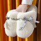 Slipeer - Bowtie Plush Slippers for Winter