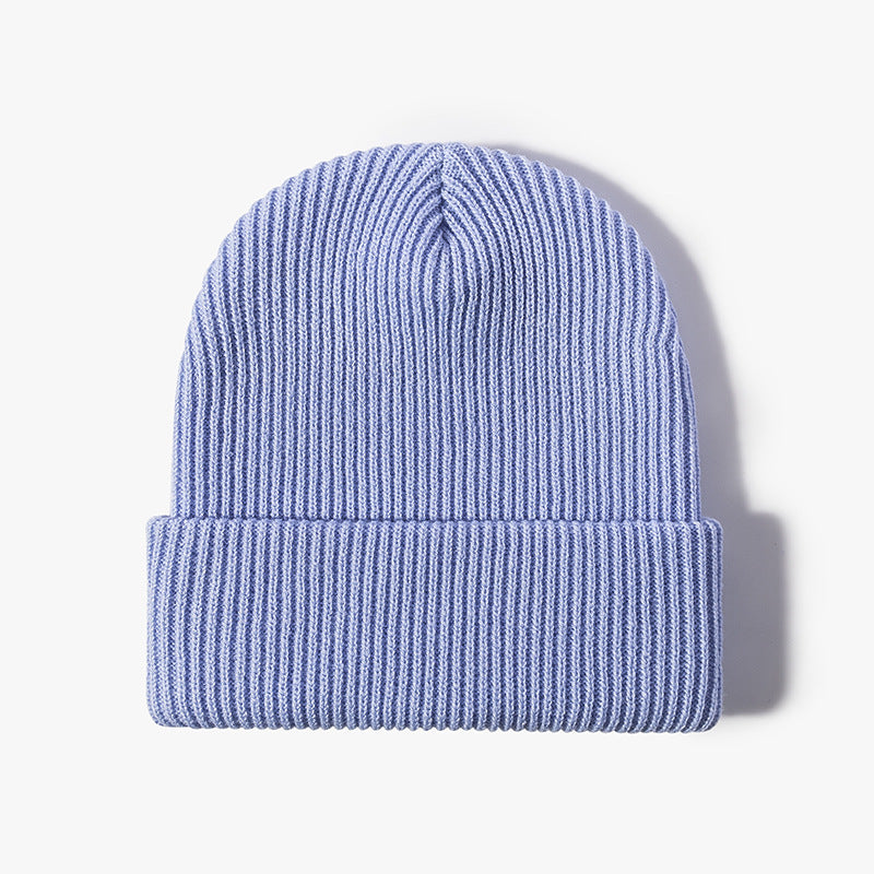 Light Blue essential ribbed knit beanie
