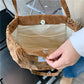 Vintage Corduroy Smiley Face Shoulder Tote Bag