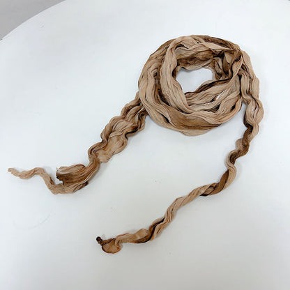 Scarvii Ruffle Vintage Scarf shown in a close-up focusing on ruffle trim