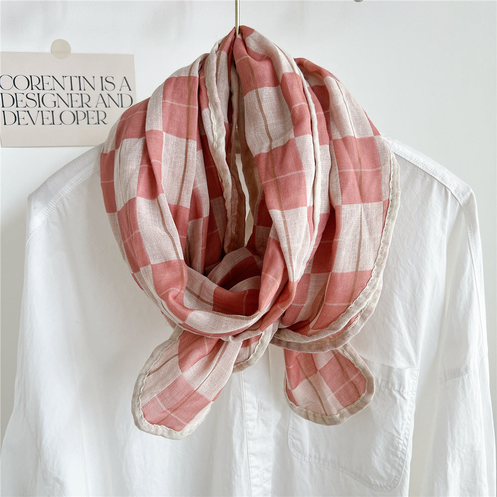 Product image for Scarvii - Lightly Textured Woven-Look Scarf (Pink)