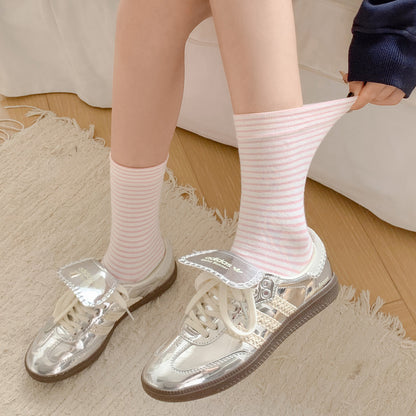 Rufia - Colorful Striped Mid-Calf Socks