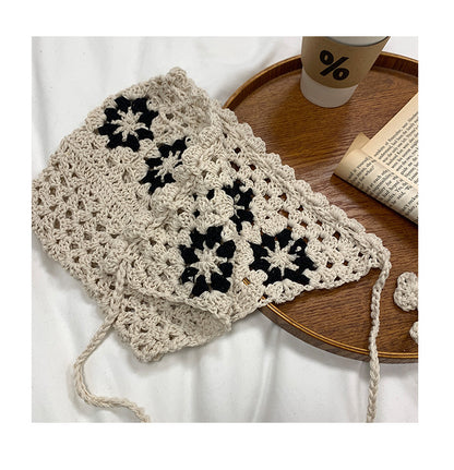 Side view of crochet vintage hat highlighting its textured pattern