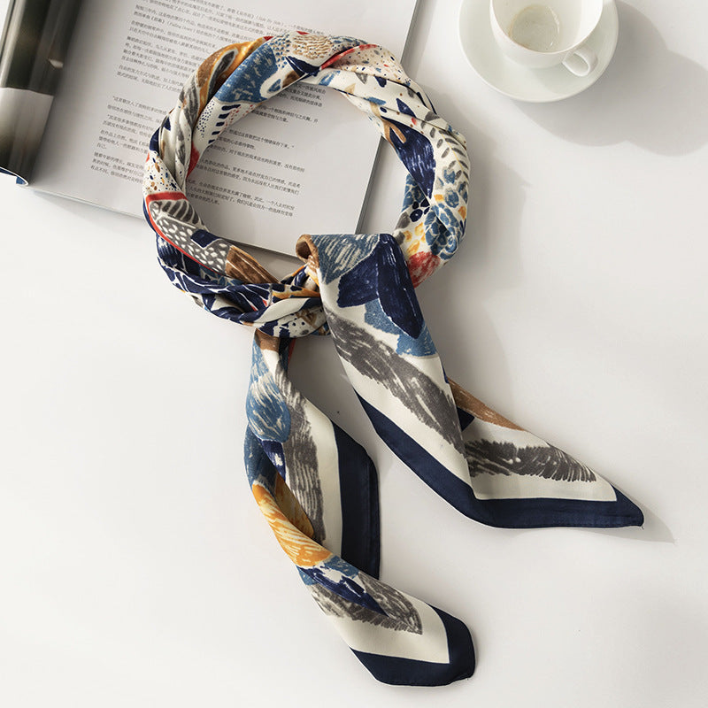 Scarvii - Graffiti Floral Pattern Square Scarf