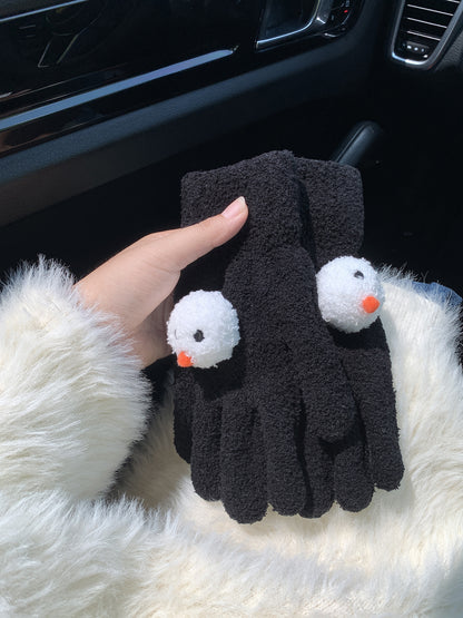 Product image for Gloving - Snowman Applique Gloves (Black)