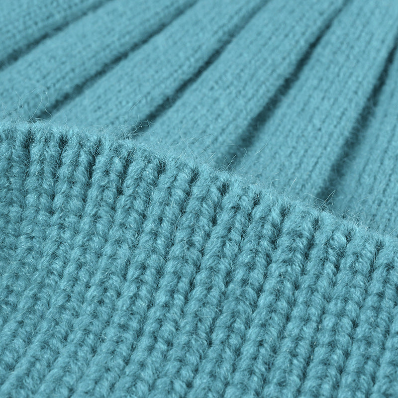针织帽女光板欧美百搭秋冬保暖冷帽通勤户外加厚男士毛线护耳帽子