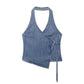 Vesty - Denim Halter Neck Top - Summer Chic