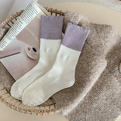 Rufia - Textured Ribbed Crew Socks