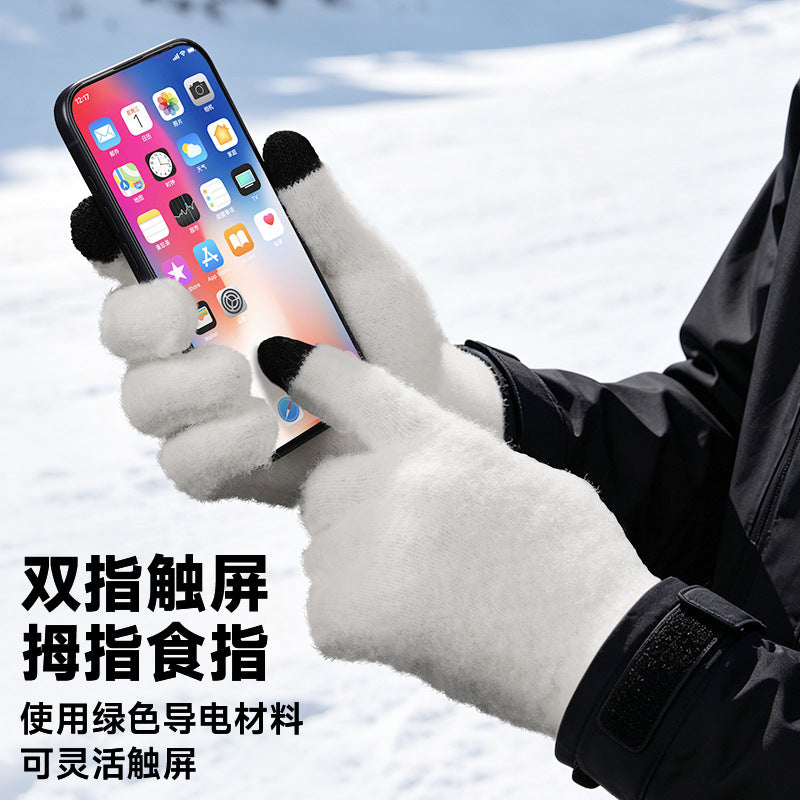 冬季保暖手套滑雪内胆手套防寒户外骑车登山防风防滑触屏手套批发