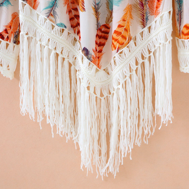 Bohemian Tassel Cotton Linen Shawl