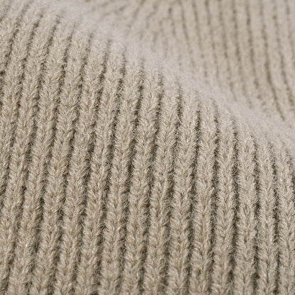 Pink colorblock single-layer knit beanie product view