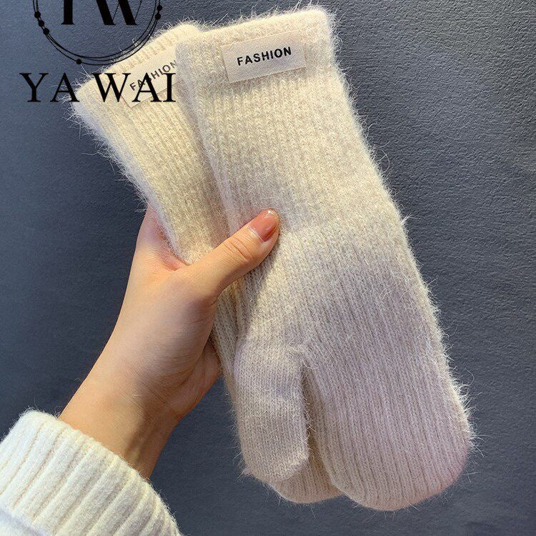 手套女款冬季防寒加绒厚冬天骑车可触屏女士骑行电动车保暖棉手套