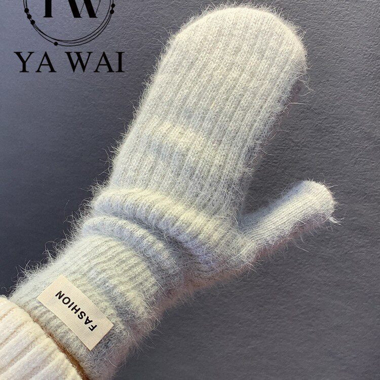 手套女款冬季防寒加绒厚冬天骑车可触屏女士骑行电动车保暖棉手套