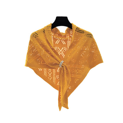Scarvii - Bow-Like Geometric Openwork Knit Scarf