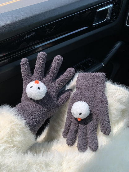 Product image for Gloving - Snowman Applique Gloves (Gray)