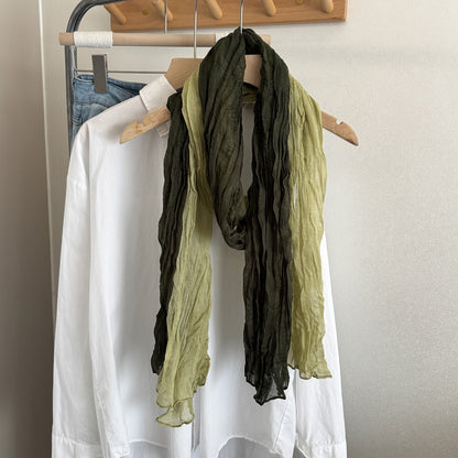 Product image for Scarvii - Color Block Long Scarf Scarf (Mint / Green)