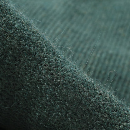 Green soft knit ear-coverage beanie detail